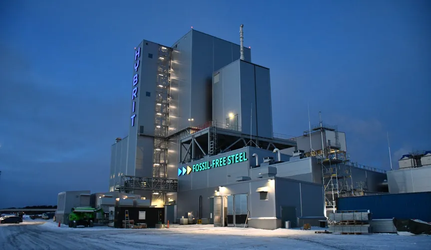 How Steel’s Carbon Capture Revolution is Resulting in Cleaner Materials and Greener Cities 26 hybrit plant night