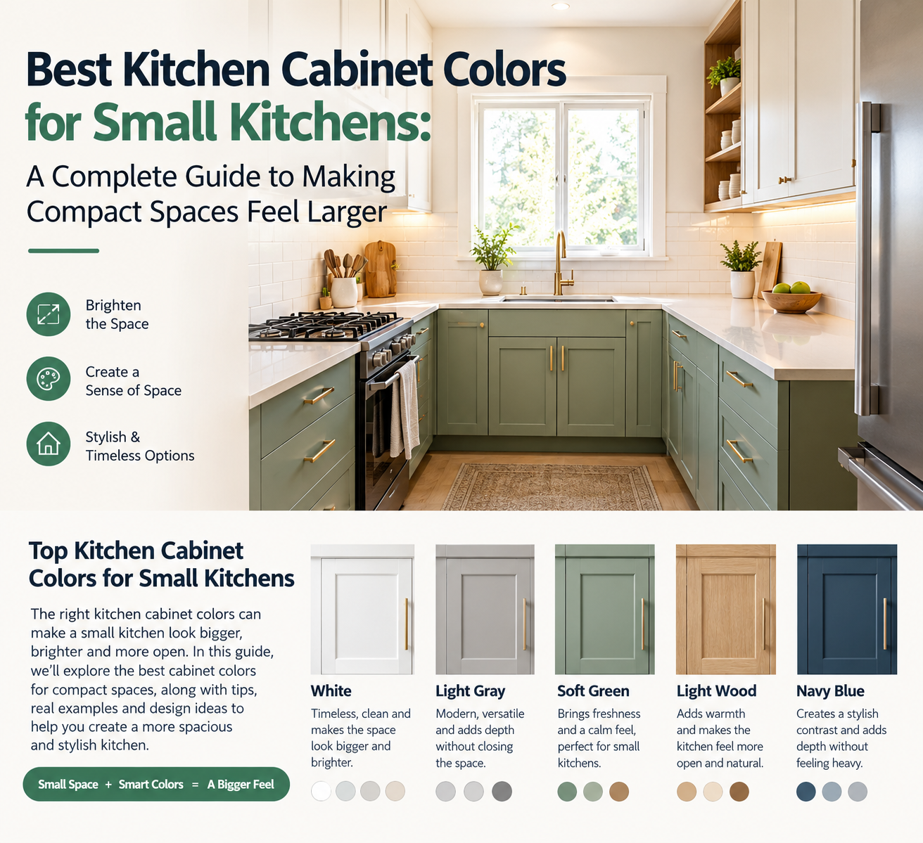 Best Kitchen Cabinet Colors for Small Kitchens: A Complete Guide to Making Compact Spaces Feel Larger 31 Best Kitchen Cabinet Colors for Small Kitchens